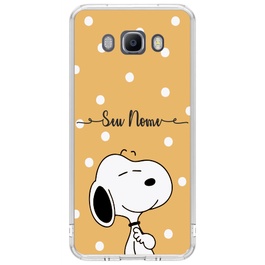 Capa de Celular Capinha Samsung J7 2016 (Metal) Personalizada  - Snoopy Com Nome