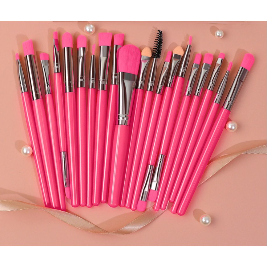 Kit com 20 Pincéis Para Maquiagem Pronta Entrega em Oferta na Shopee