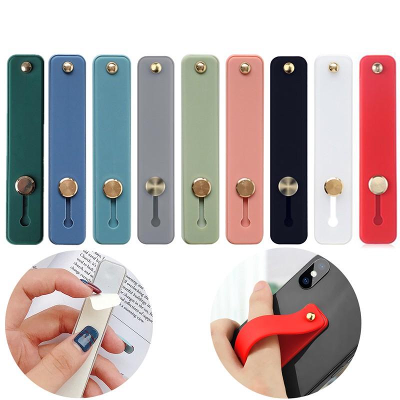 Suporte do Celular Móvel Invisível Silicone Universal Push-Pull Dedo Fivela de Pulso de Cinta