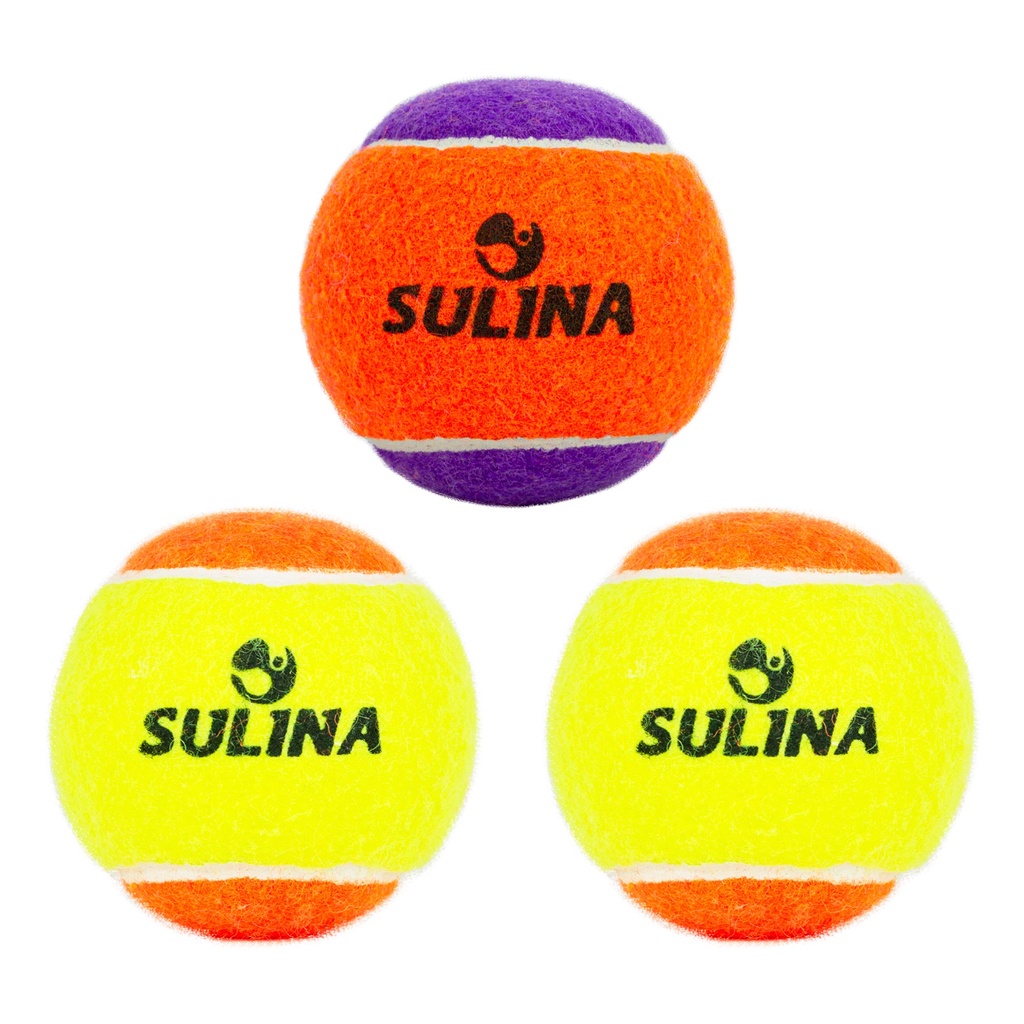 Kit com 3 bolas de Beach Tennis Stage 2 Sulina