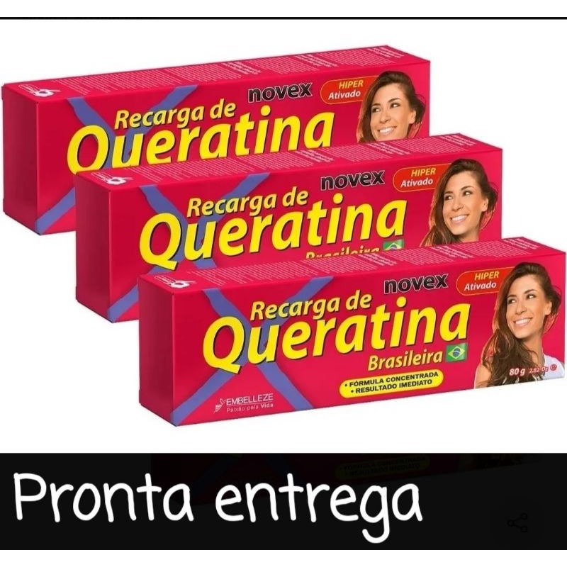 Recarga De Queratina Brasileira Novex 80g em Oferta na Shopee