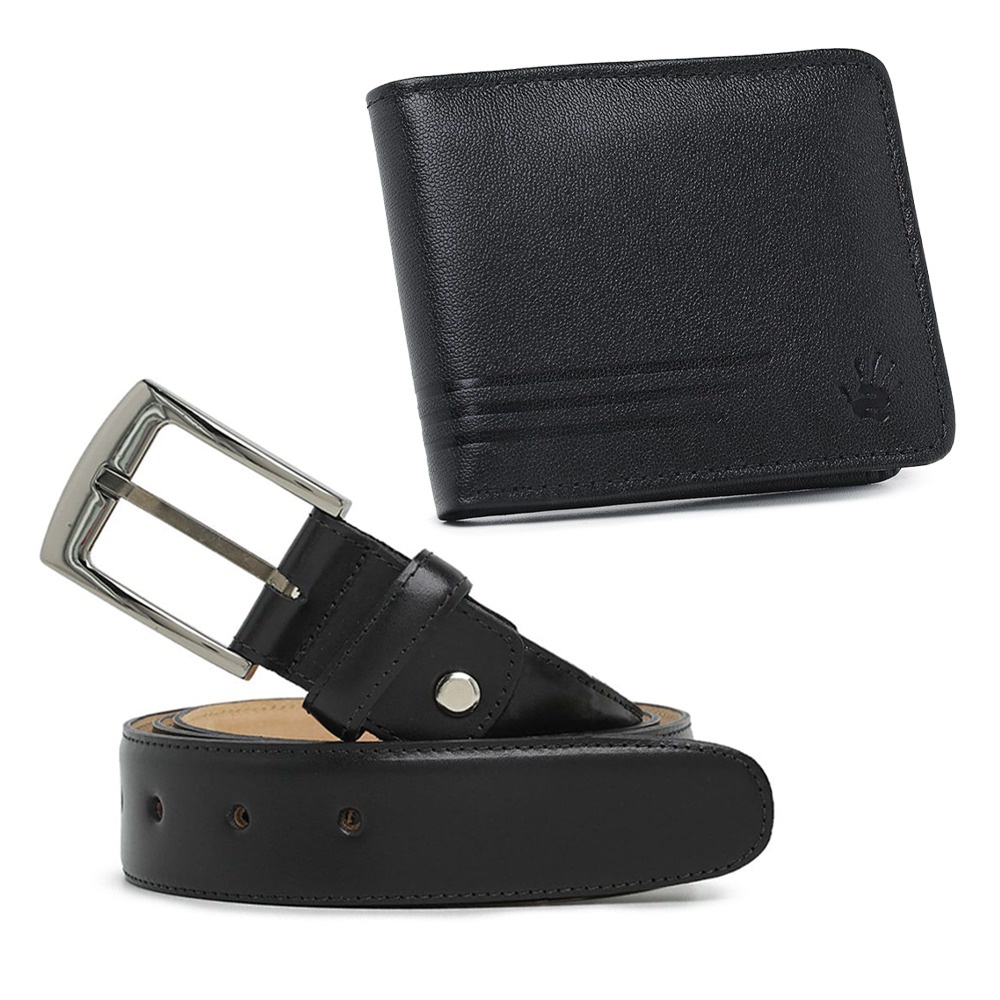 Carteira Premium Social Masculina de Couro Kit com Cinto de Couro Legitimo Promocao Black Friday