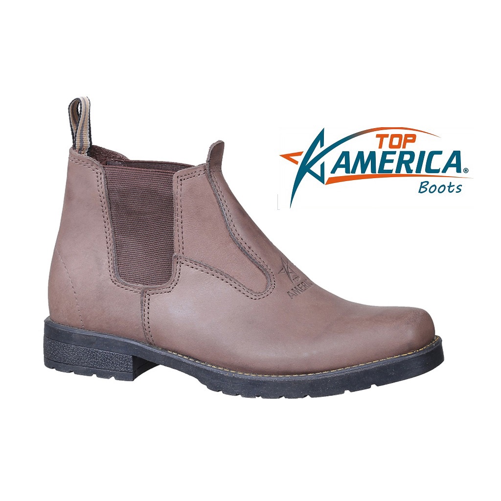 Botina Top America Bota Boots Versátil Sapatão Mateira Calçado Trabalho lazer passeio escola Butina 11410 Telha Marron