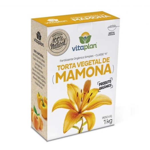 Fertilizante Adubo Torta Vegetal de Mamona - 100% Natural 1 kg - Nutriplan - Vitaplan