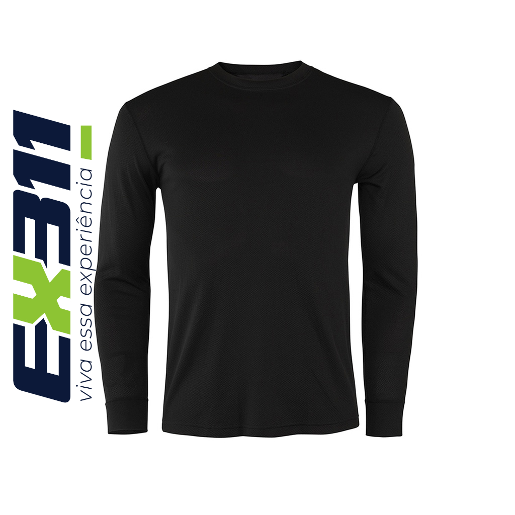 Segunda pele blusa UV50+ preto Unissex camisa térmica proteção solar para prática de esportes para ciclistas e motoboy