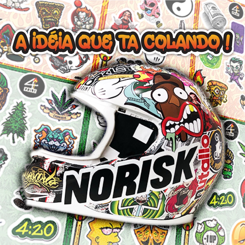 Cartela de Adesivos para Moto, Bike, Carro, Capacetes, Stickers ...
