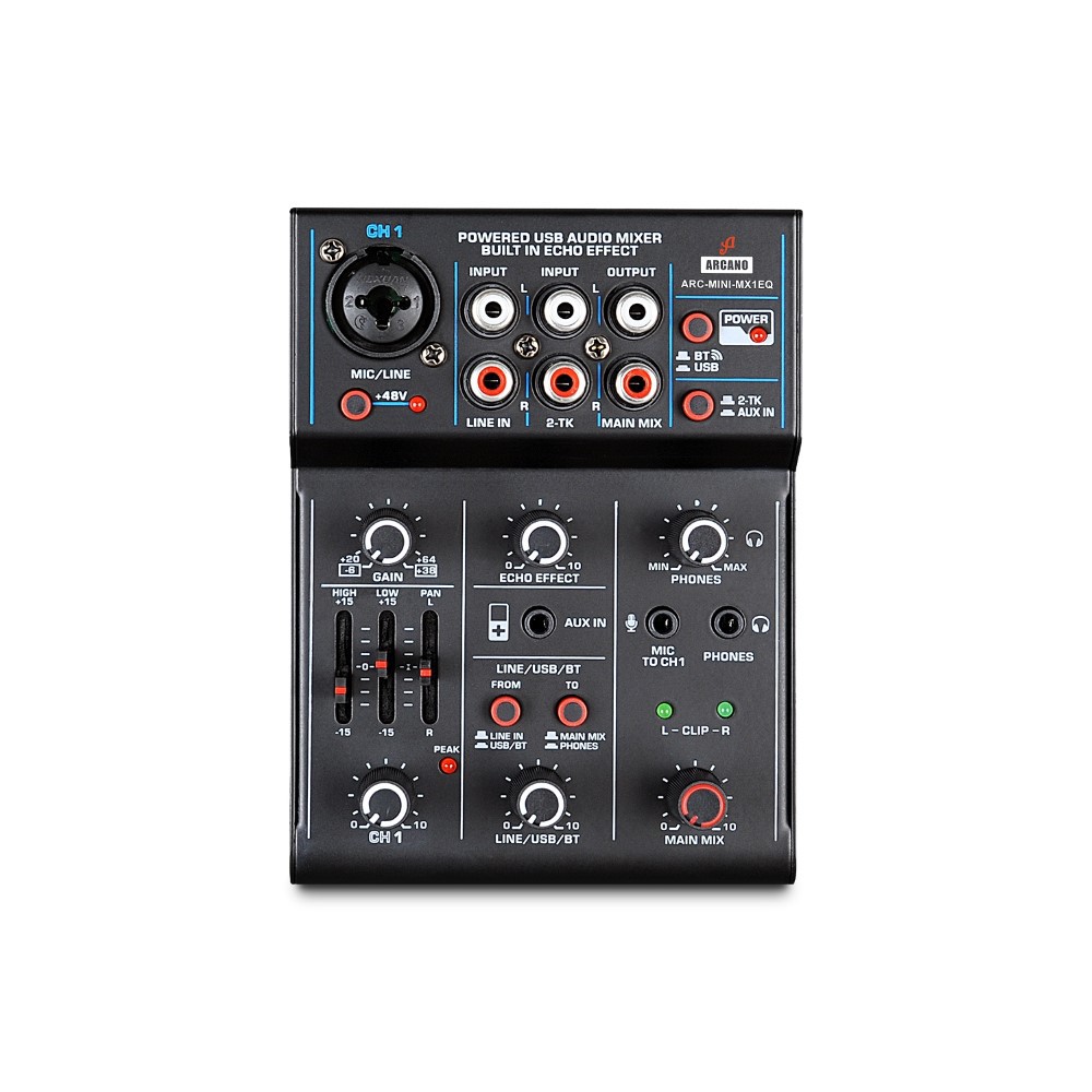Mesa de som e interface USB Arcano ARC-MINI-MX1EQ