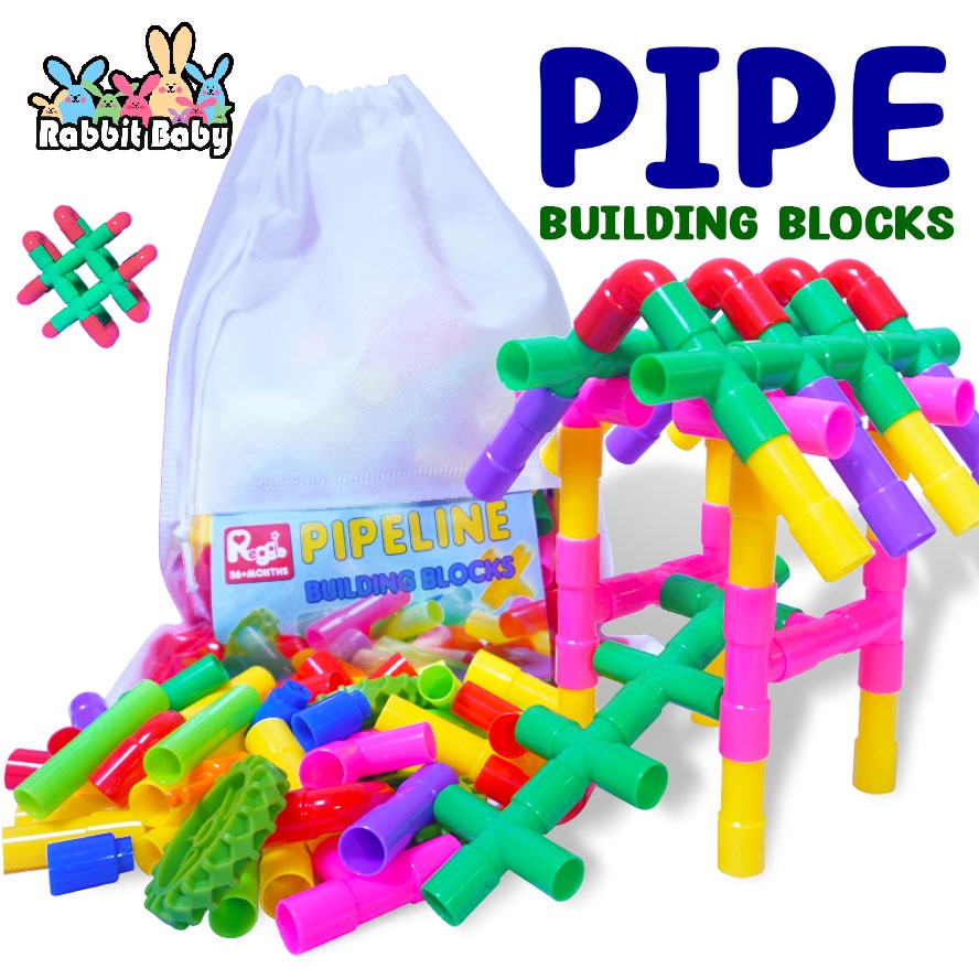Blocos de montar tubos infantil brinquedos educativos