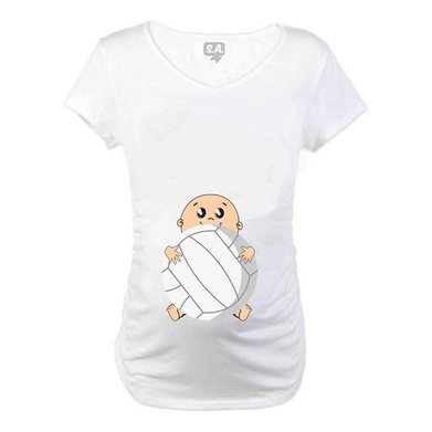 Baby Long Gestante Personalizada Baby Vôlei Na Barriga