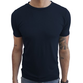 Camiseta Masculina Básica Slim Gola Careca Manga Curta