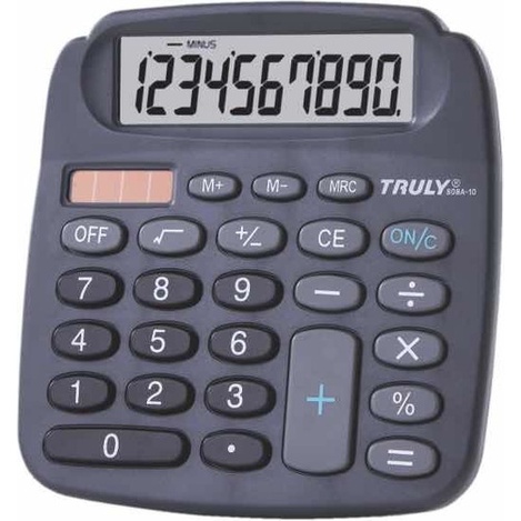 Calculadora De Mesa Truly 808a-10 Dígitos Bateria E Solar em Oferta na Shopee