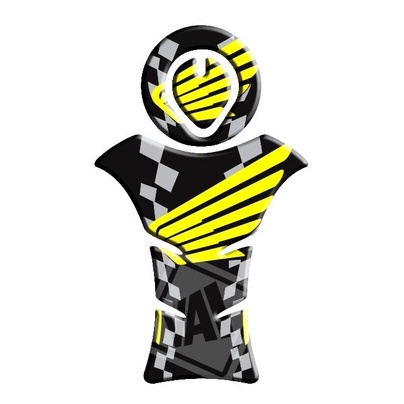 Adesivo Premium Moto Tankpad 3D Protetor Tanque Bocal Fan Titan 125 150 Cb 300 Amarelo 310