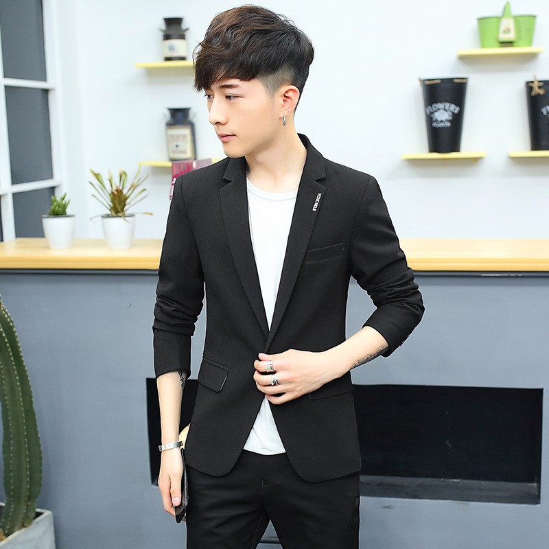 Nova Primavera E Outono Terno Ocasional Dos Homens Terno Dos Homens Do Estilo Sul Coreano Terno Dos Homens Shopee Brasil