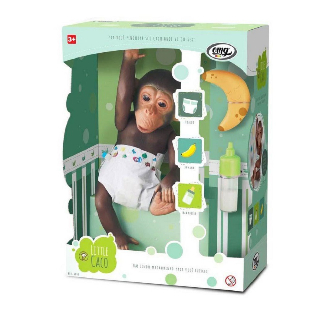 Boneco com Acessórios Macaquinho Little Caco 6000 - OMG Kids