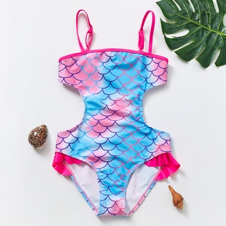 3-10 Anos Maiô Para Meninas Verão 2022 Moda Roupa De Banho De Infantil Bebe Boquini Crianças Sereia Roupas Praia