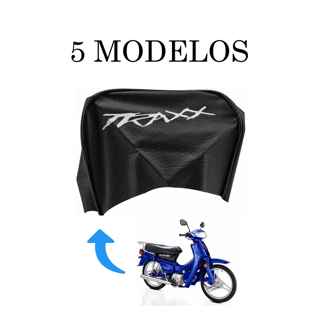 Capa Do Banco Traxx Star 50 Cc - Modelo Original Com Escrita - Antiderrapante / Fibra de Carbono