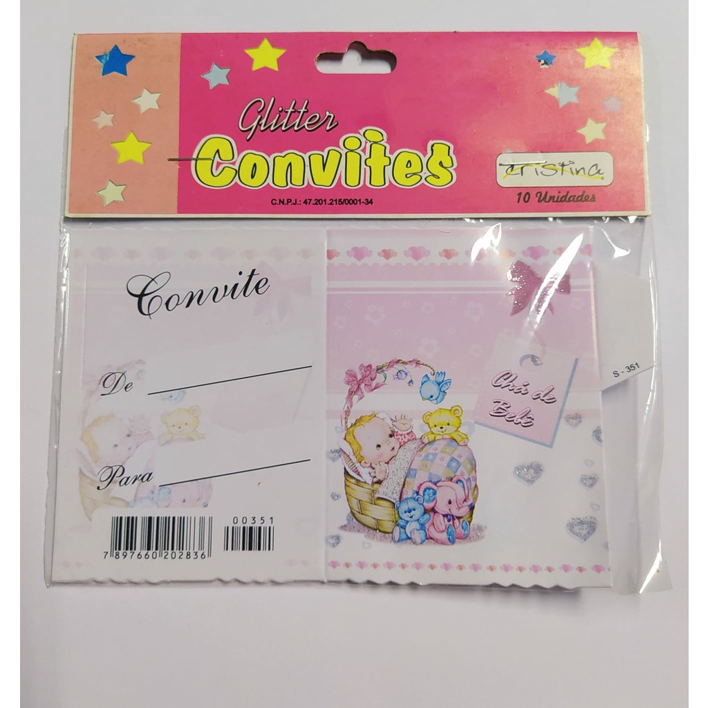 Convite Chá de Bebê Menina
