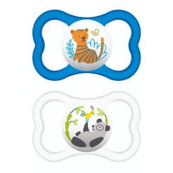 Kit 2 Chupetas Bico de Silicone Air 6M+ Azul - MAM