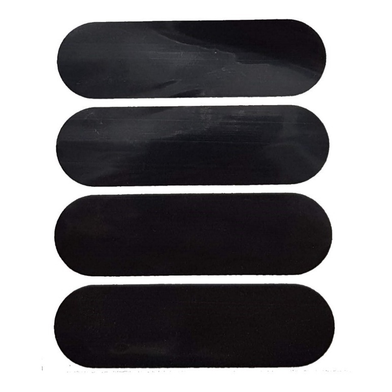 Adesivo Refletivo Capacete Moto Preto com 4 - Lei Contran Detran Padrão 3M Polivisor · foto 2