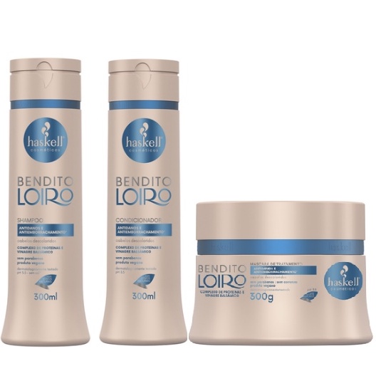 Kit Bendito Loiro Haskell com Shampoo, Condicionador e Máscara 300g