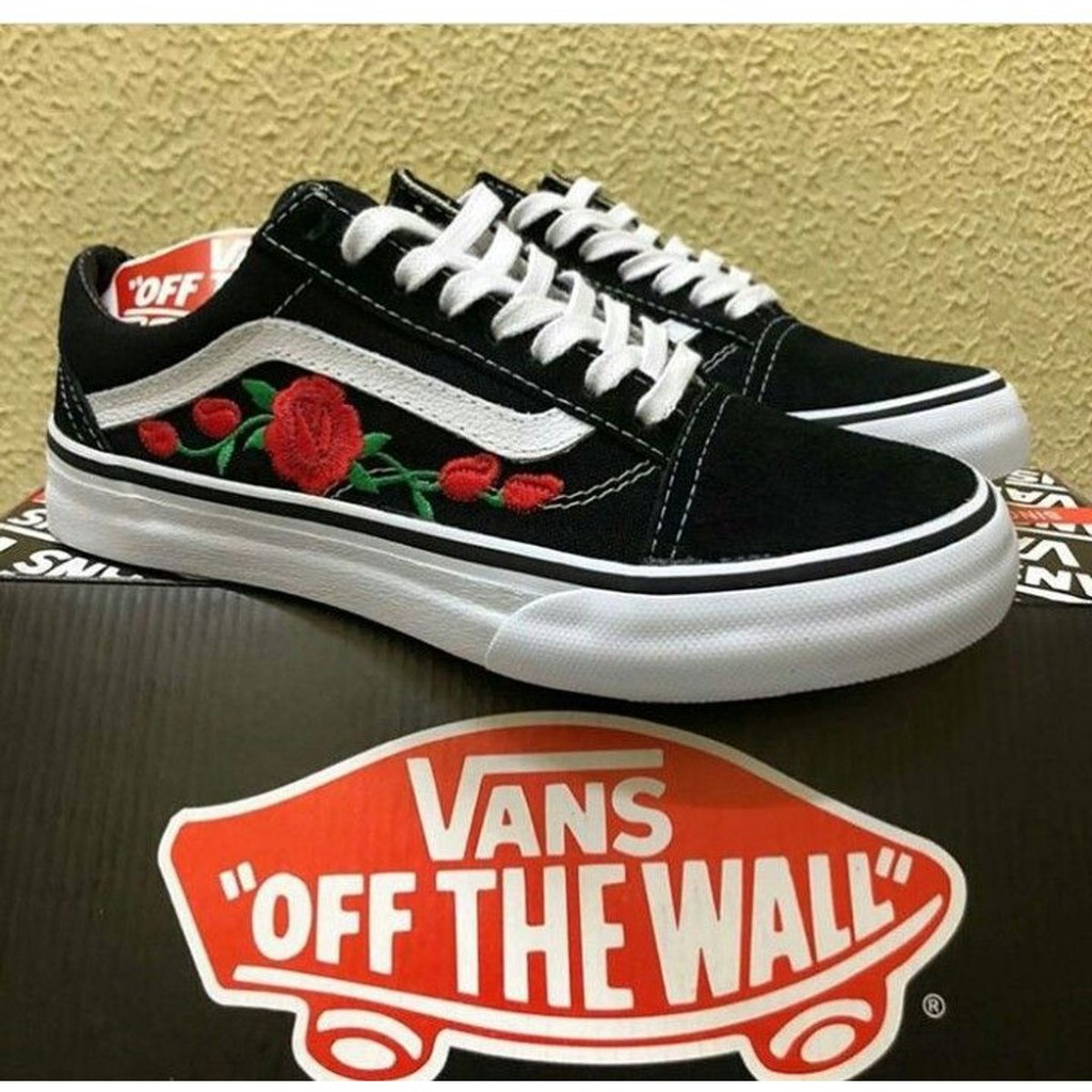 tenis vans old skool feminino com flores