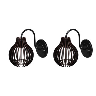 kit 2 arandela colonial MDf preto