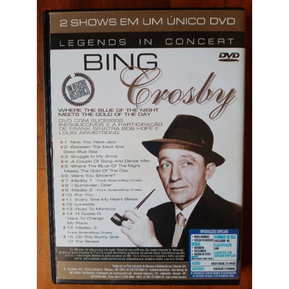 Frank Sinatra e Bing Crosby - Legends In Concert - 2 Shows em 1 Dvd