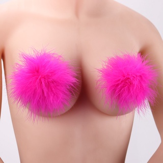 1 Pares Sexy Pena Mulheres Lingerie Mama Bra Nipple Capa Pasties Adesivos Pétalas 6 Cores Intimates Acessórios