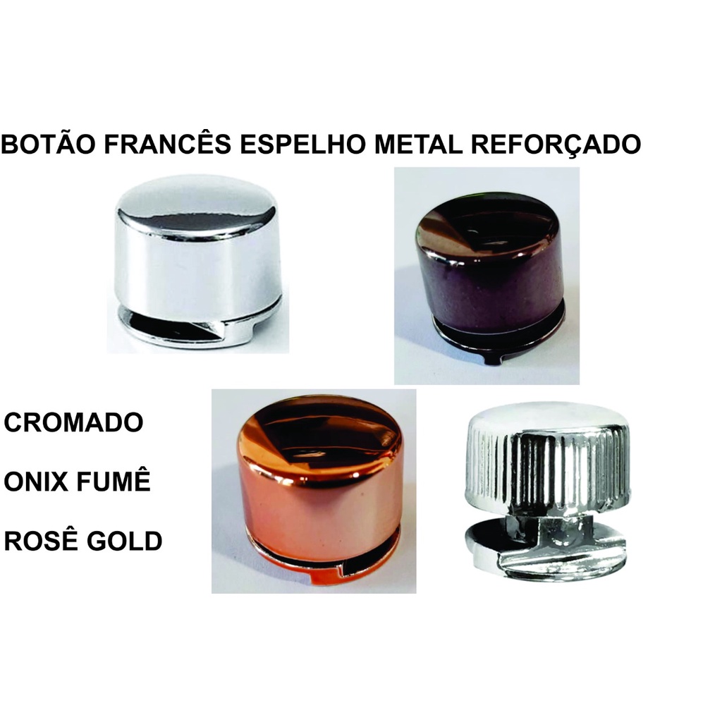 Botão Francês Metal Cromado: Onde Comprar | BuscaProdutos