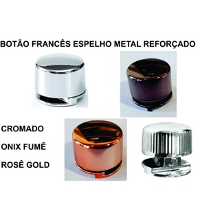 kit 4 peças BOTÃO FRANCES Suporte para Espelho Metal Cromado variado em Oferta na Shopee