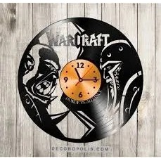Warcraft - Relógio Disco De Vinil Decoração