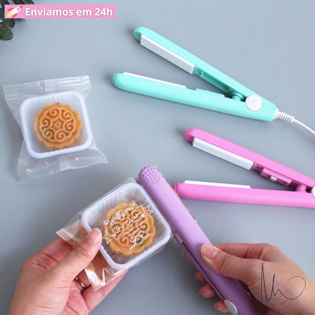 Mini Seladora de Embalagens Plástico Portatil