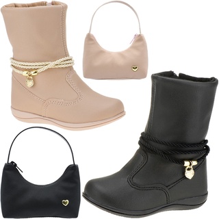 Kit 2 Pares Bota Infantil Feminina Botas Bolsa Menina Qualidade