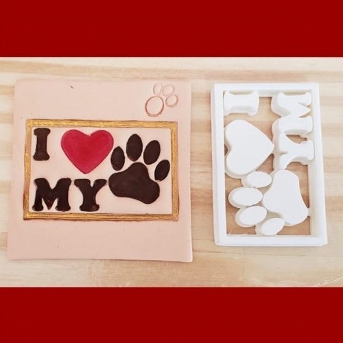 Carimbo I Love My Pet Para Decorar Cachorro