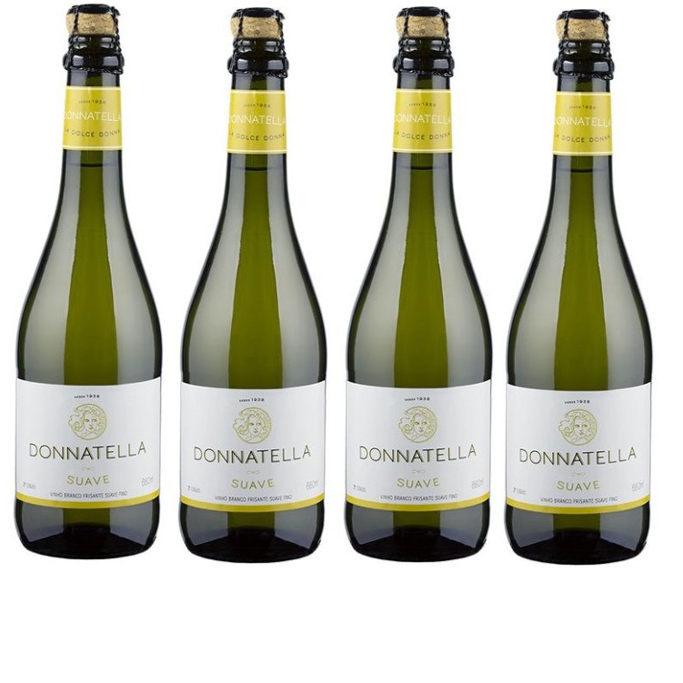 Kit Vinho Donnatella Frisante Branco Suave Fino 660ml 4uni