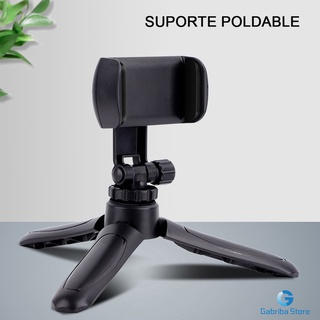 Tripé de suporte de telefone móvel de mesa rotativo portátil dobrável em 360 °