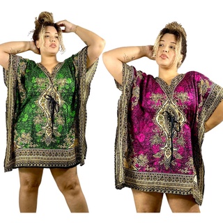 Bata Indiana Estilo Ponche Soltinha Vestido Feminino Evangelico Saida de Praia GG
