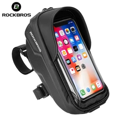 ROCKBROS Bolsa De Suporte De Celular Para Bicicleta Touch Screen Compatível Com Telefone Abaixo