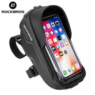 ROCKBROS Bolsa De Suporte De Celular Para Bicicleta Touch Screen Compatível Com Telefone Abaixo