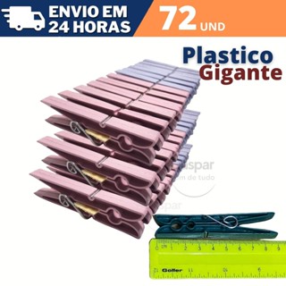 72 Prendedores Pregadores Roupa Plastico Gigante Embalagem - Envio Imediato em Oferta na Shopee