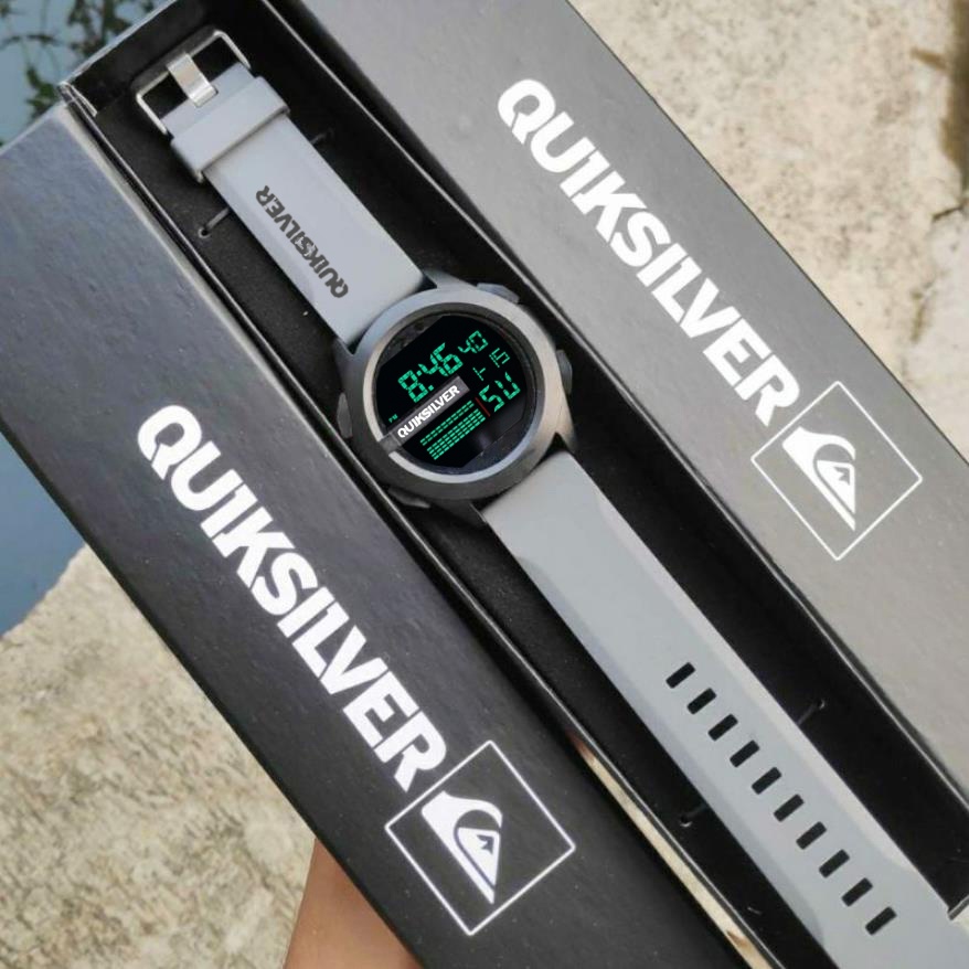 Quiksilver Relógio Digital De Borracha Para Homens Led Resistente À ...