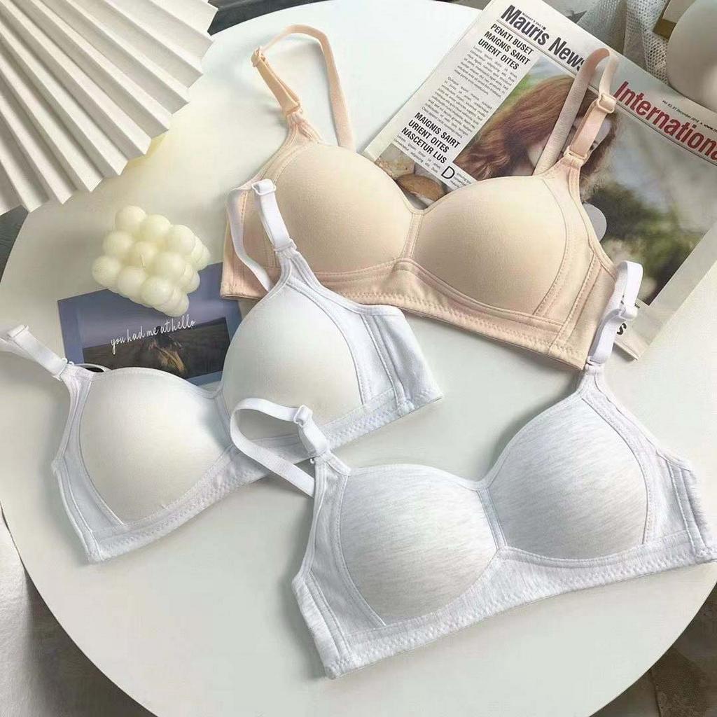 Sutiã Conforto Sem Fio-Bralette Push-Up Respirável Preto \ Nude Para Adolescentes | Costura E Macio em Oferta na Shopee