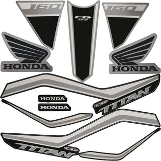 Kit Adesivos Titan 160 EX 2019 Prata