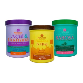 Cronograma Capilar Natureza Cosméticos 3x1000ml em Oferta na Shopee