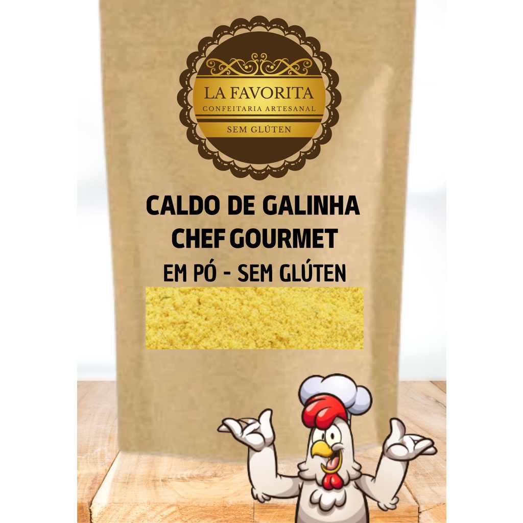 Caldo de Galinha - Caldo de Legumes em pó -  Caldo de Carne em pó - Sem Glúten - 100g ou 250g ou 500g em Oferta na Shopee