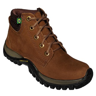Coturno Tênis Bota Adventure Feminina Trilha Couro Legitimo