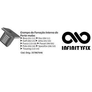 10 Presilha Grampo da Forracao Interna do Porta-Malas Volkswagen Bora Eos Golf Jetta Fusca Passat Polo Spacefox Touareg