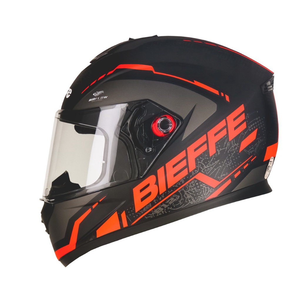 Capacete Bieffe B Naked Preto Fosco Com Vermelho Shopee Brasil