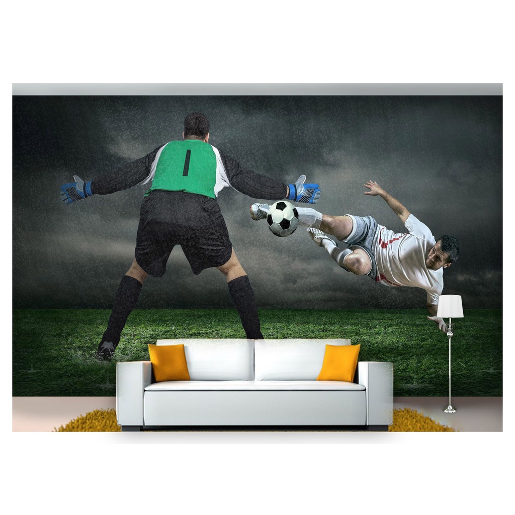 papel de parede Esportes Futebol Bola Campo 3D m² SPT08
