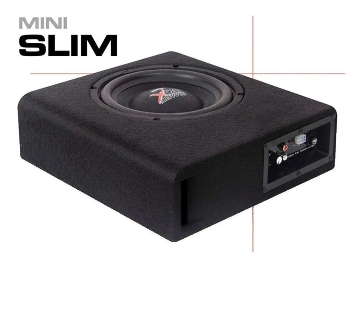 Caixa Amplificada Automotiva Mini Slim Boog 8 Polegadas Subwoofer 200w ...